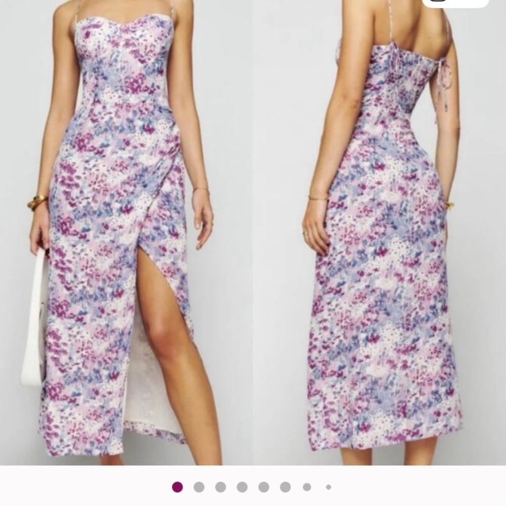 Kourtney Reformation Floral Print Midi Maxi Dress
